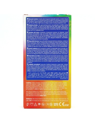SKINS - PRESERVATIVOS PREMIUM MULTI SABORES PACOTE 8