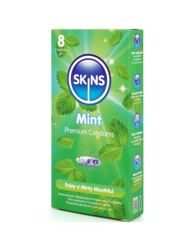 SKINS - PRESERVATIVOS MINT PREMIUM PACOTE COM 8
