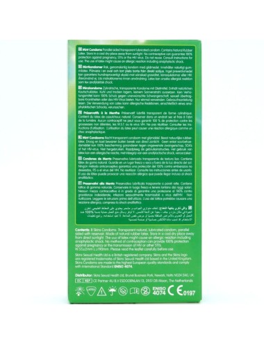 SKINS - PRESERVATIVOS MINT PREMIUM PACOTE COM 8