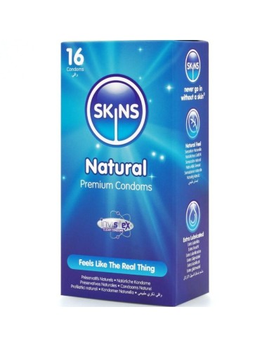 SKINS - PRESERVATIVOS NATURAIS PREMIUM PACOTE 16