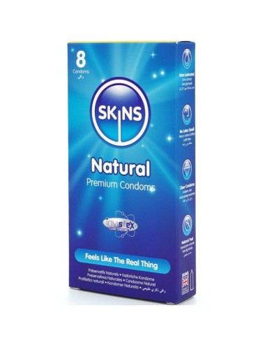 SKINS - PRESERVATIVOS NATURAIS PREMIUM PACOTE 8