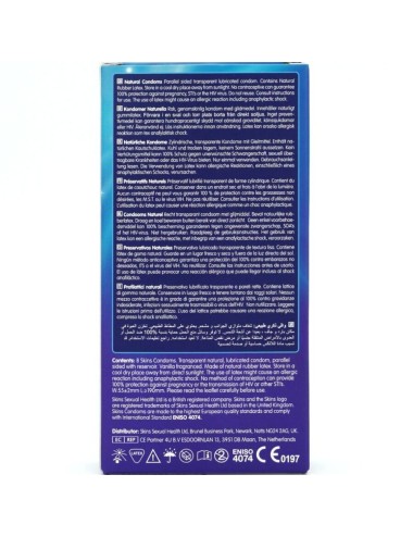 SKINS - PRESERVATIVOS NATURAIS PREMIUM PACOTE 8