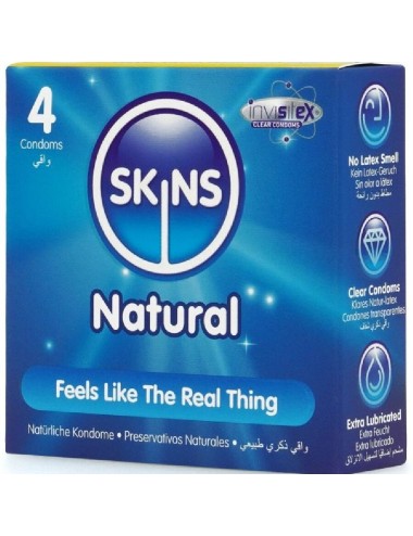 SKINS - PRESERVATIVOS NATURAIS PREMIUM PACOTE 4