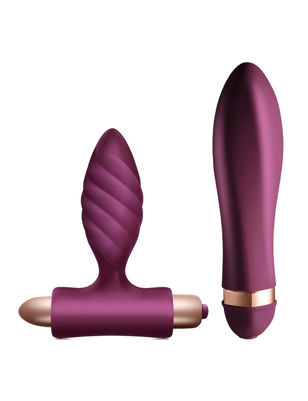 CLIMAXIMUM - KIT DESIRE VIBRADOR TORCIDO + PLUG ANAL CLIMAXIMUM - KIT DESIRE VIBRADOR TORCIDO + PLUG ANAL