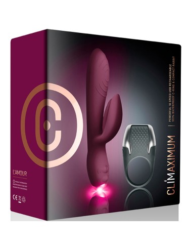 CLIMAXIMUM - KIT LAMOUR VIBRADOR COELHO + ANEL DE PÉNIS DE LED