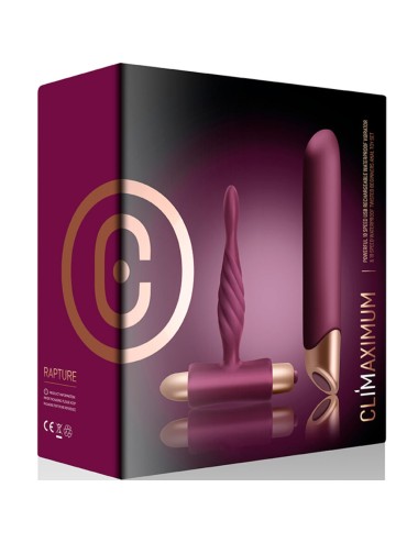 CLIMAXIMUM - KIT RAPTURE VIBRADOR CLÁSSICO + PLUG ANAL PARA INICIANTES