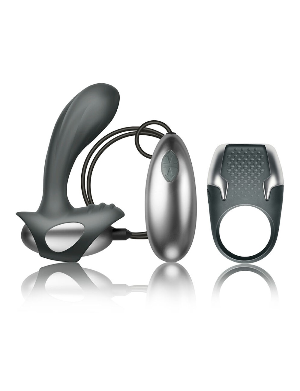 CLIMAXIMUM - KIT EXCITE ANEL PARA PÉNIS + MASSAGEADOR DE PRÓSTATA COM FIO CLIMAXIMUM - KIT EXCITE ANEL PARA PÉNIS + MASSAGEADOR DE PRÓSTATA COM FIO