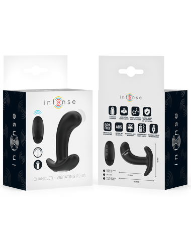 INTENSE - CHANDLER ANAL PLUG 10 VIBRAÇÕES PRETO CONTROLE REMOTO