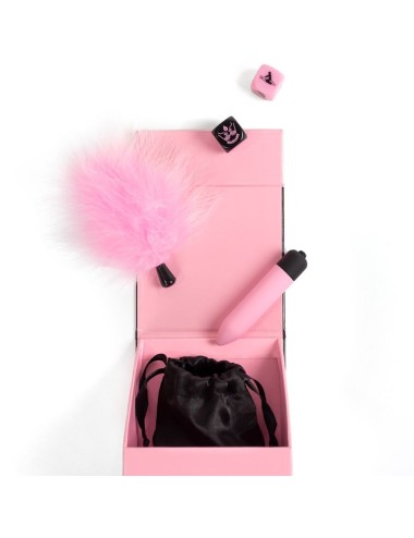 SECRET PLAY - CAIXA DE PRAZERES PARA CASAIS: DADOS + VIBRATÓRIO BALA + CANETA DE PENA