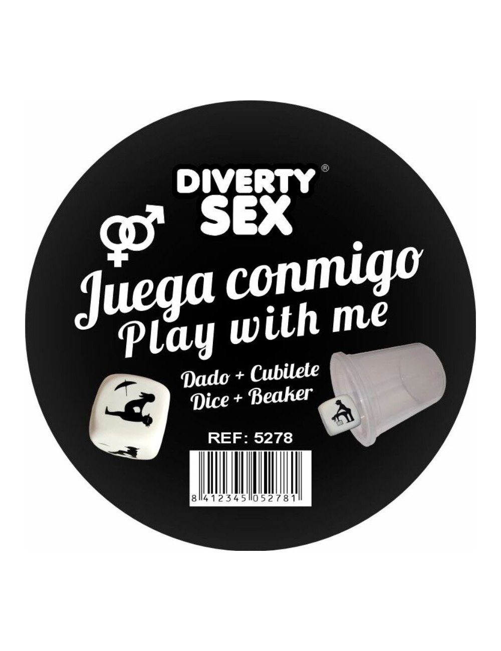 DIABLO PICANTE - DADO DURO BRANCO COM POSIÇÕES E CUBO