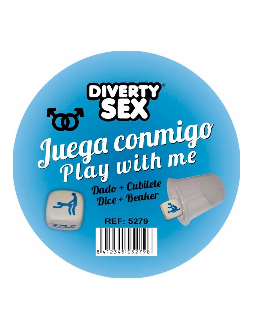 DIABLO PICANTE - DADOS DUROS BRANCOS COM POSIÇÕES DE HOMENS E CUBO