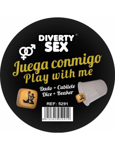 DIABLO PICANTE - DADO DURO DOURADO COM POSIÇÕES E CUBO