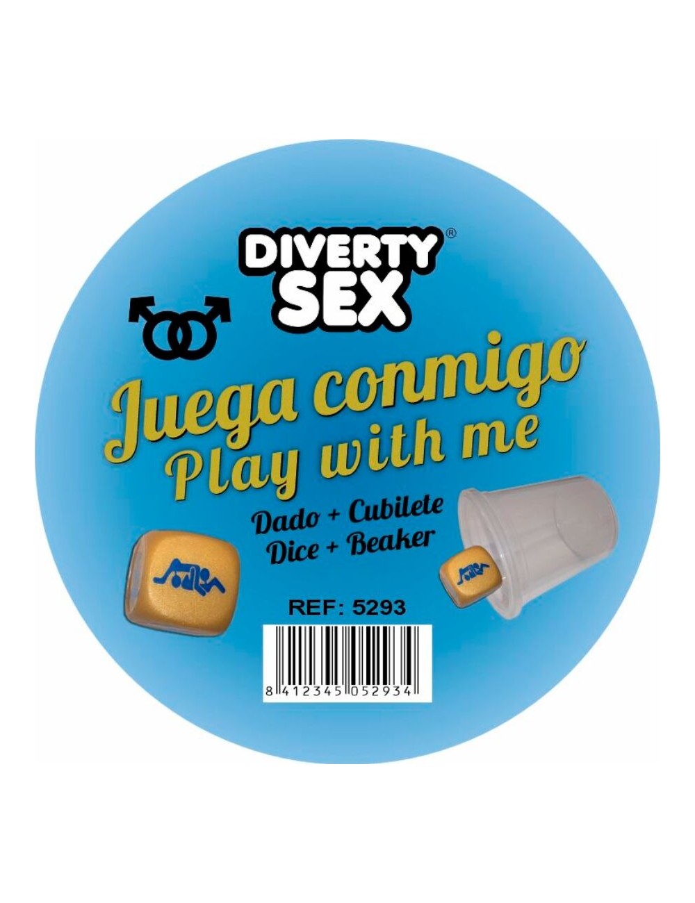 DIABLO PICANTE - DADO DURO DOURADO COM POSIÇÕES DE HOMENS E CUBO