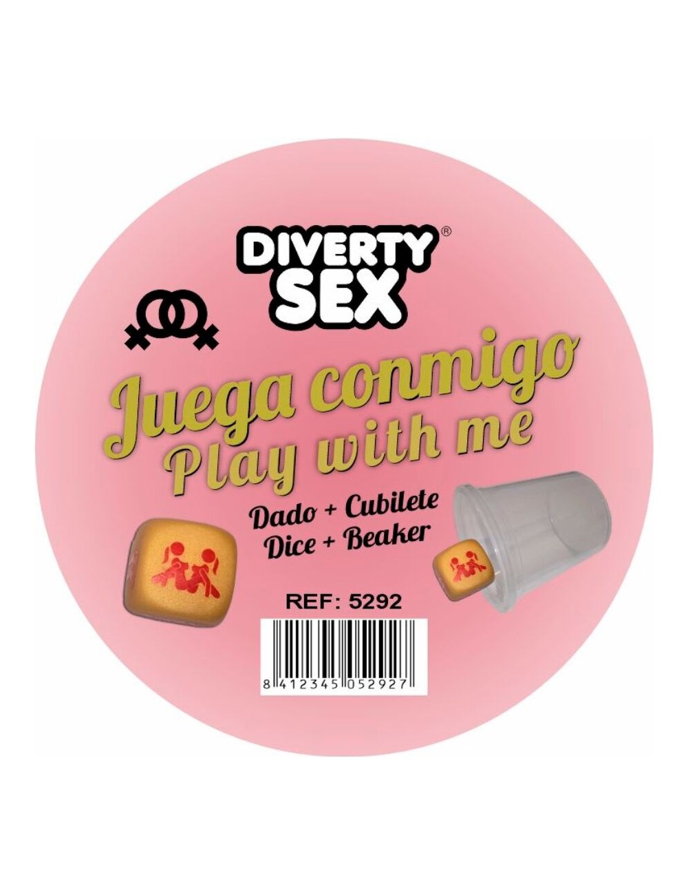 DIABLO PICANTE - DADOS DOURADOS DUROS COM POSIÇÕES DE MULHERES E CUBO