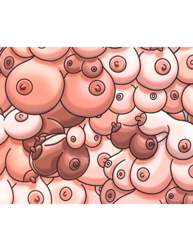 DIABLO PICANTE - MOUSE PAD COLORIDO COM DESIGN DE PEITOS