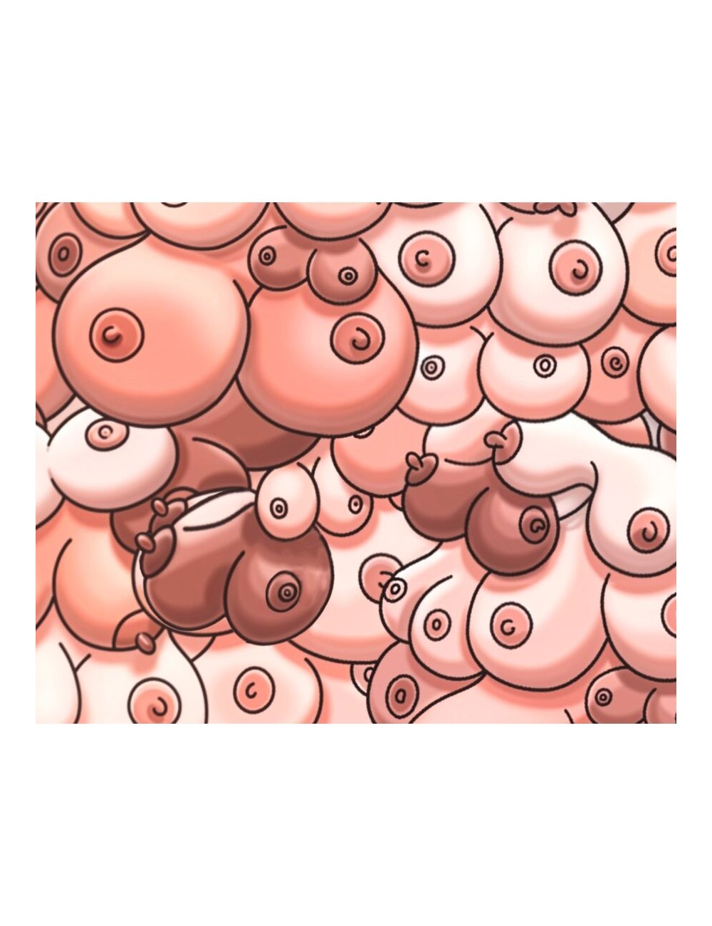 DIABLO PICANTE - MOUSE PAD COLORIDO COM DESIGN DE PEITOS