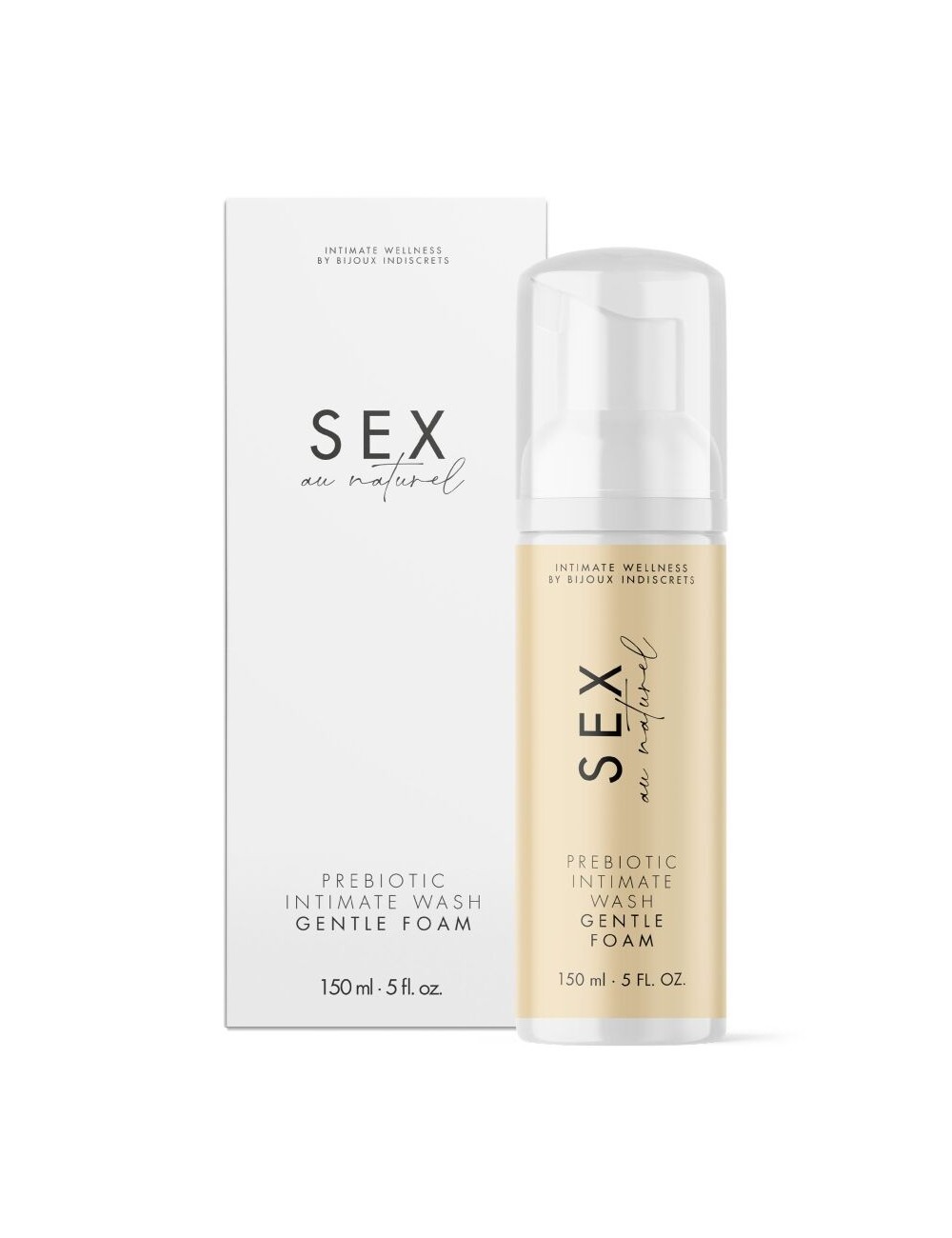 BIJOUX INDISCRETS - SEX AU NATUREL GEL ÍNTIMO PREBIÓTICO COM ESPUMA 150 ML