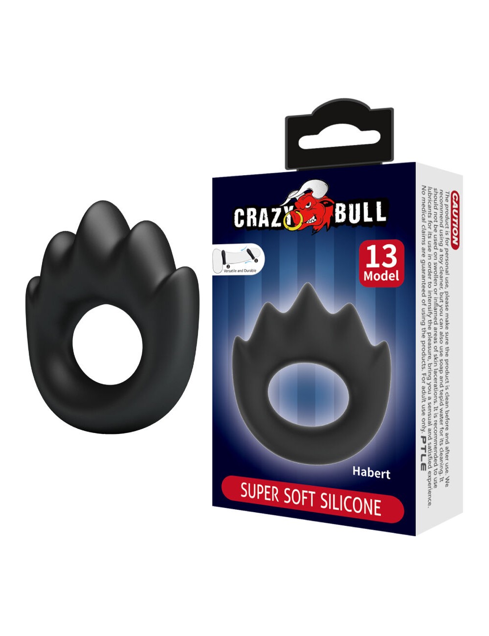 CRAZY BULL - ANEL DE SILICONE HABERT MODELO 13