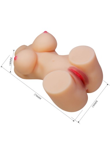 CRAZY BULL - HETTY TRONCO FEMININO REALISTA VAGINA E ANAL 1,9 KG