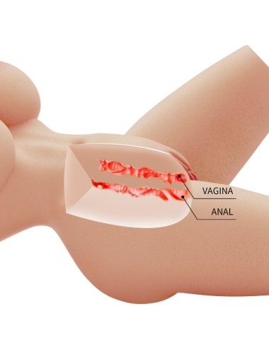 CRAZY BULL - LILY TRONCO FEMININO REALISTA VAGINA E ANAL 4 KG