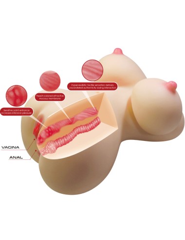 CRAZY BULL - FIONA TRONCO FEMININO REALISTA VAGINA E ANAL 7,1 KG