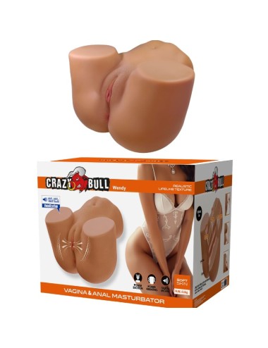 CRAZY BULL - WENDY VIBRADOR DE BUMBUM FEMININO REALISTA E SUCÇÃO COM SOM 11 KG