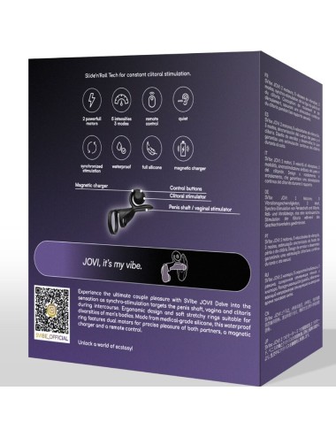 SNAIL VIBE - JOVI COUPLES RING CONTROLE REMOTO PRETO