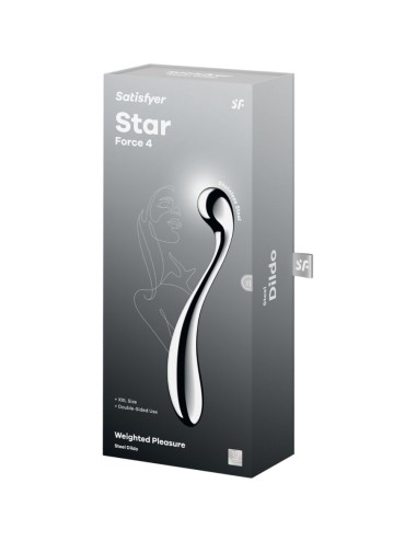 SATISFYER - STAR FORCE 4 DILDO DE AÇO INOXIDÁVEL COM DUAS EXTREMIDADES
