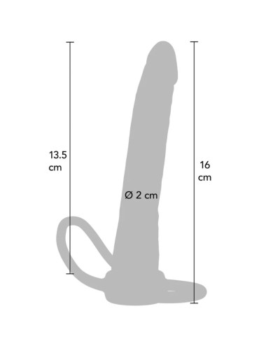 GET REAL - DUPLA CONFUSÃO - PENETRADOR ANAL DE SILICONE 16 CM