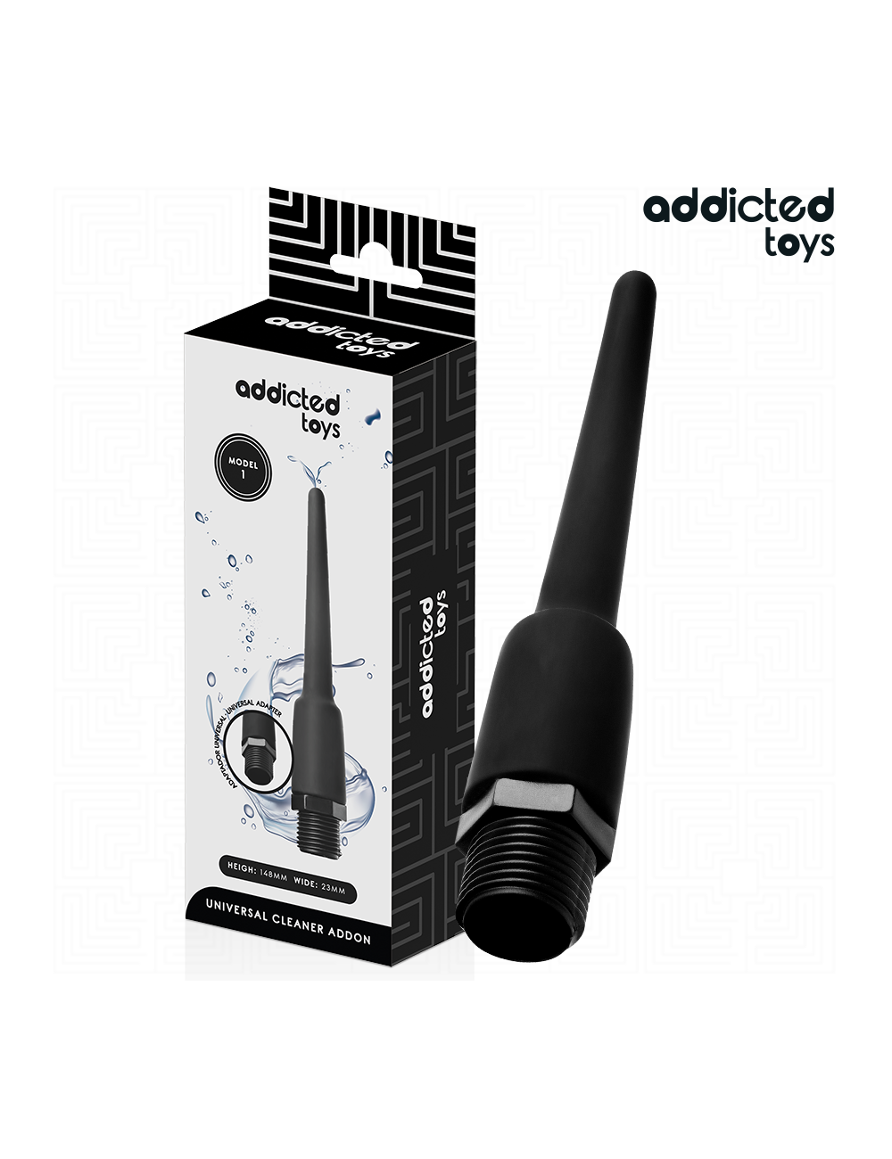 ADDICTED TOYS - LIMPADOR ANAL COM ADAPTADOR UNIVERSAL MODELO 1