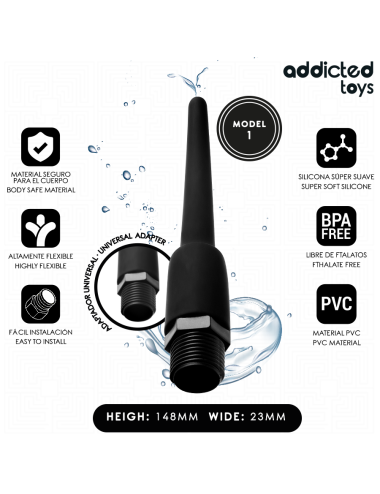 ADDICTED TOYS - LIMPADOR ANAL COM ADAPTADOR UNIVERSAL MODELO 1