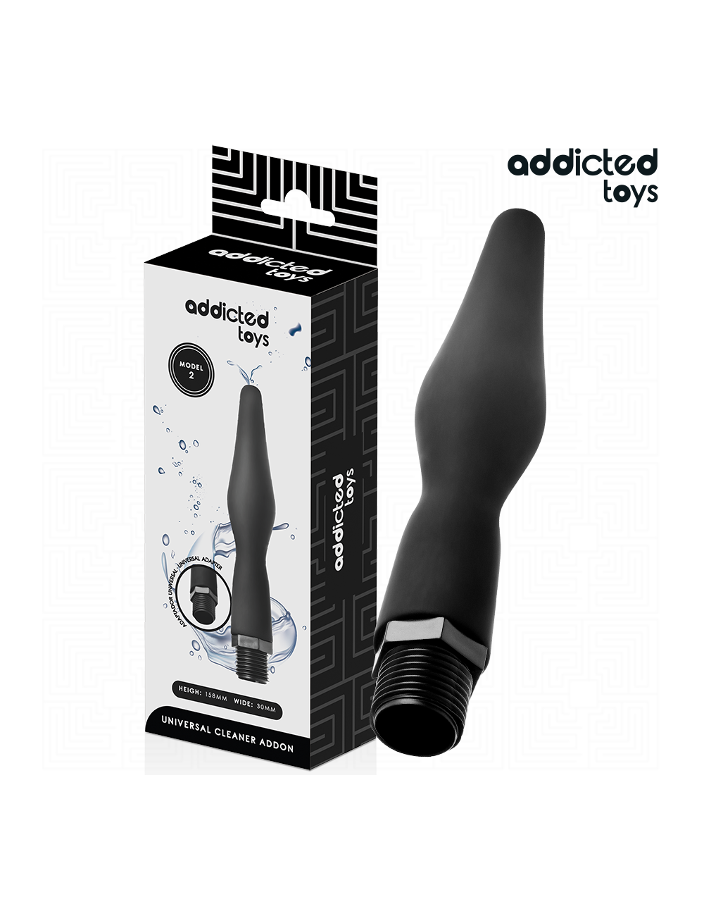 ADDICTED TOYS - LIMPADOR ANAL COM ADAPTADOR UNIVERSAL MODELO 2
