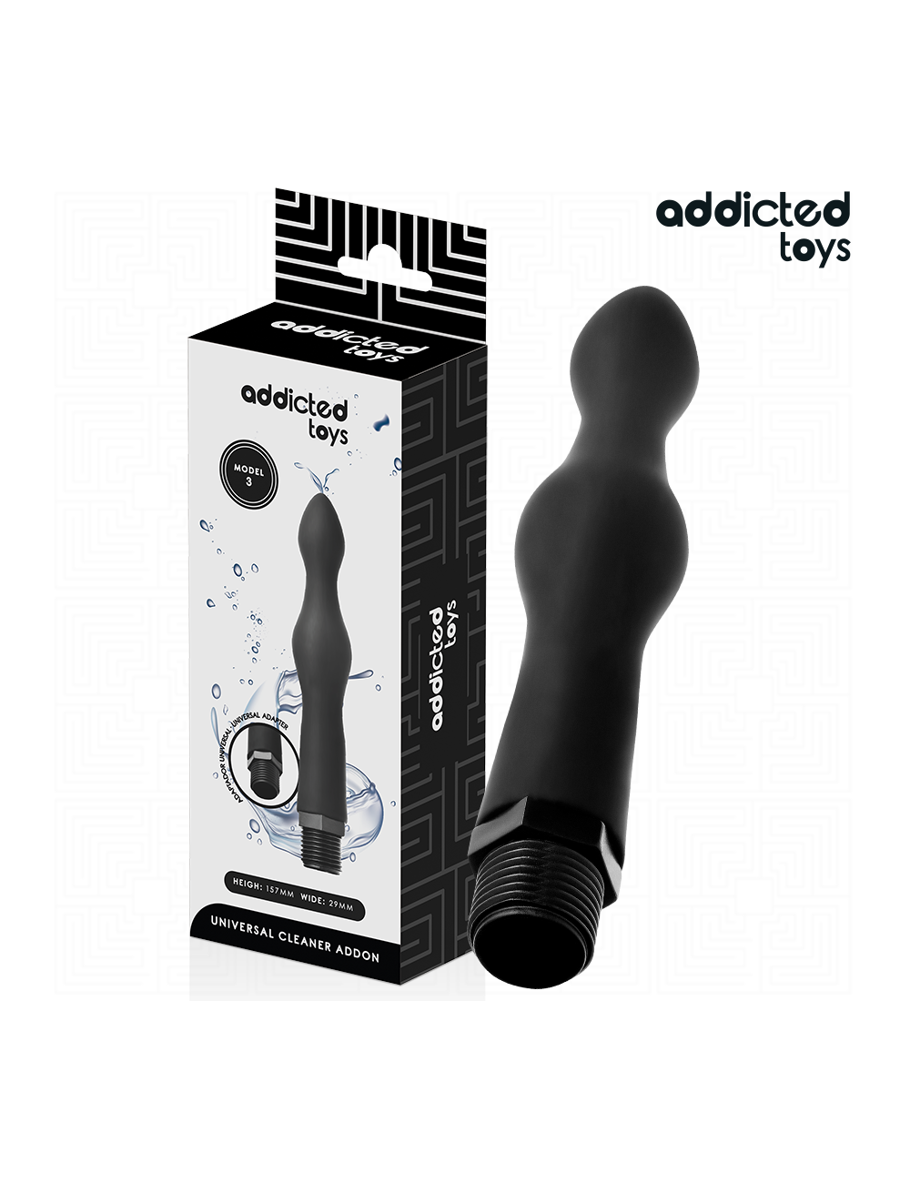 ADDICTED TOYS - LIMPADOR ANAL COM ADAPTADOR UNIVERSAL MODELO 3