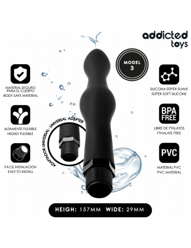 ADDICTED TOYS - LIMPADOR ANAL COM ADAPTADOR UNIVERSAL MODELO 3