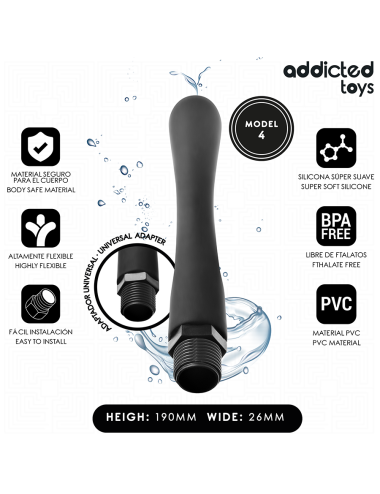 ADDICTED TOYS - LIMPADOR ANAL COM ADAPTADOR UNIVERSAL MODELO 4