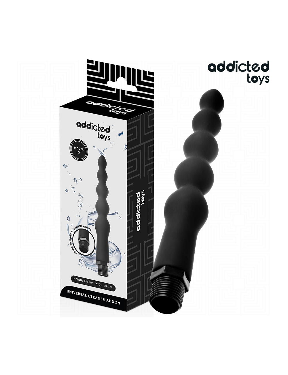 ADDICTED TOYS - LIMPADOR ANAL COM ADAPTADOR UNIVERSAL MODELO 5