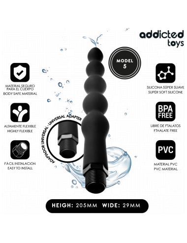ADDICTED TOYS - LIMPADOR ANAL COM ADAPTADOR UNIVERSAL MODELO 5