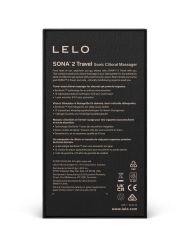 LELO - SONA 2 TRAVEL SONIC CLITORIS MASSAGER ROSA