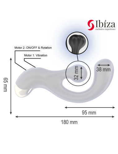 IBIZA - ESTIMULADOR VIBRATÓRIO E ROTATIVO