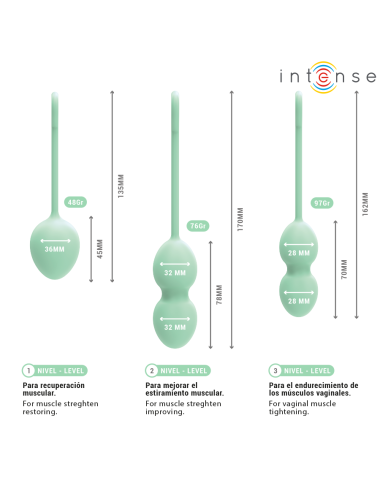 INTENSE - KIT CHARLI KEGEL BALL VERDE CLARO