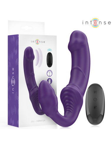 INTENSE - JILL VIBRADOR DUPLO 20 CM ROXO CONTROLE REMOTO