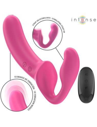 INTENSE - AMY VIBRADOR DUPLO 20 CM ROSA CONTROLE REMOTO
