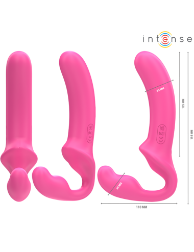 INTENSE - AMY VIBRADOR DUPLO 20 CM ROSA CONTROLE REMOTO
