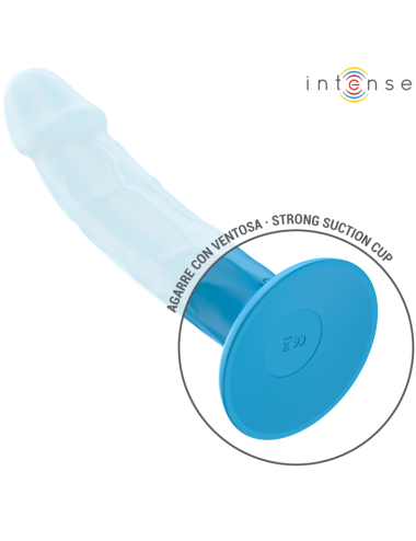 INTENSE - VIBRADOR REALÍSTICO PHOEBE 10 VIBRAÇÕES CONTROLE REMOTO AZUL