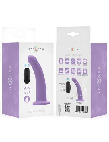 INTENSE - VIBRADOR EDDIE 17,5 CM 10 VIBRAÇÕES ROXO CONTROLE REMOTO