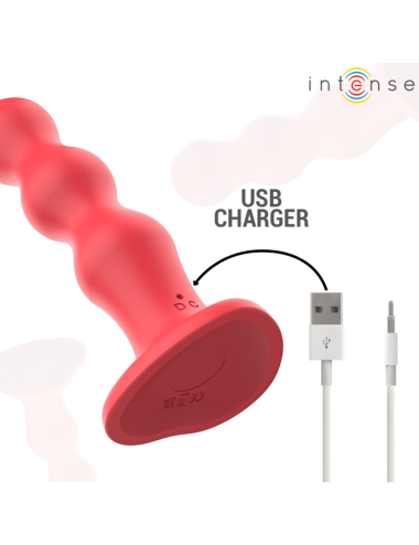 INTENSE - CODY VIBRADOR COM VENTOSA VERMELHO CONTROLE REMOTO