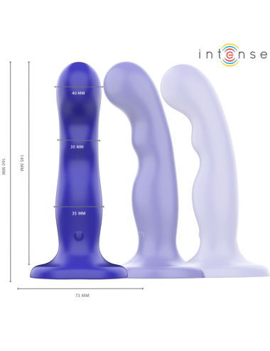 INTENSE - VIBRADOR SHORTY COM VENTOSA AZUL CONTROLE REMOTO