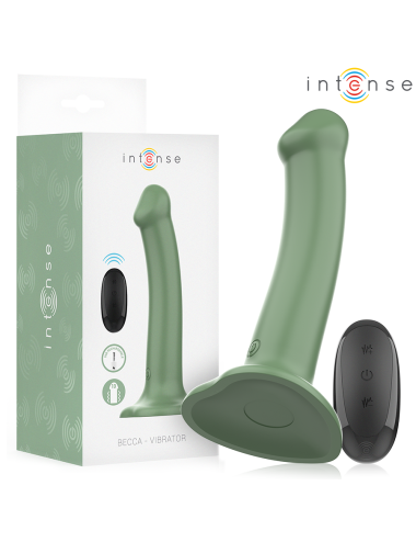 INTENSE - VIBRADOR BECCA COM VENTOSA 10 VIBRAÇÕES VERDE CONTROLE REMOTO
