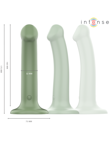 INTENSE - VIBRADOR BECCA COM VENTOSA 10 VIBRAÇÕES VERDE CONTROLE REMOTO