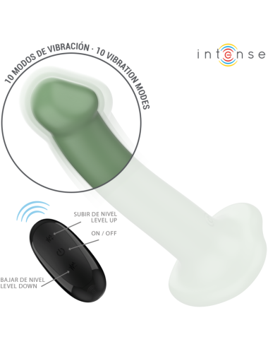 INTENSE - VIBRADOR BECCA COM VENTOSA 10 VIBRAÇÕES VERDE CONTROLE REMOTO